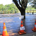 Parque do Alvorecer tem deck interditado para futura reforma
